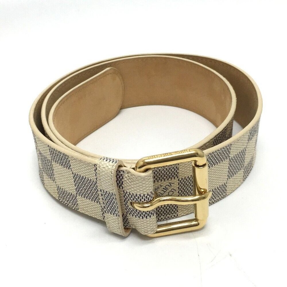 Authentic LOUIS VUITTON M9835 Ceinture Pochette solo Bag Waist Pouch Canvas Whit - Picture 5 of 16